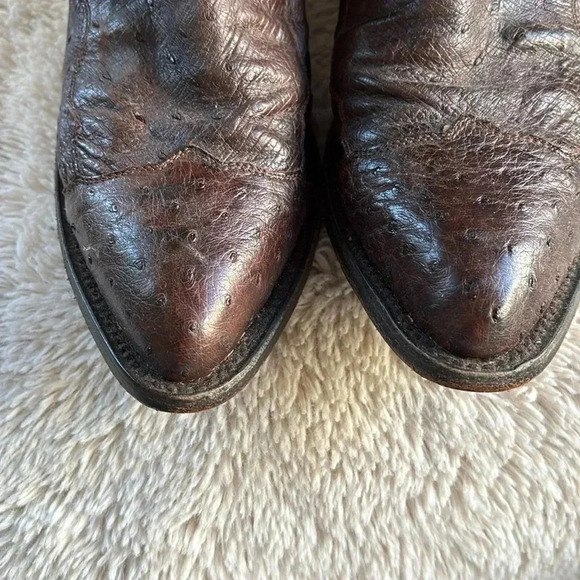 J.B.Dillon men’s ostrich cowboy boot size 8 - Picture 4 of 11